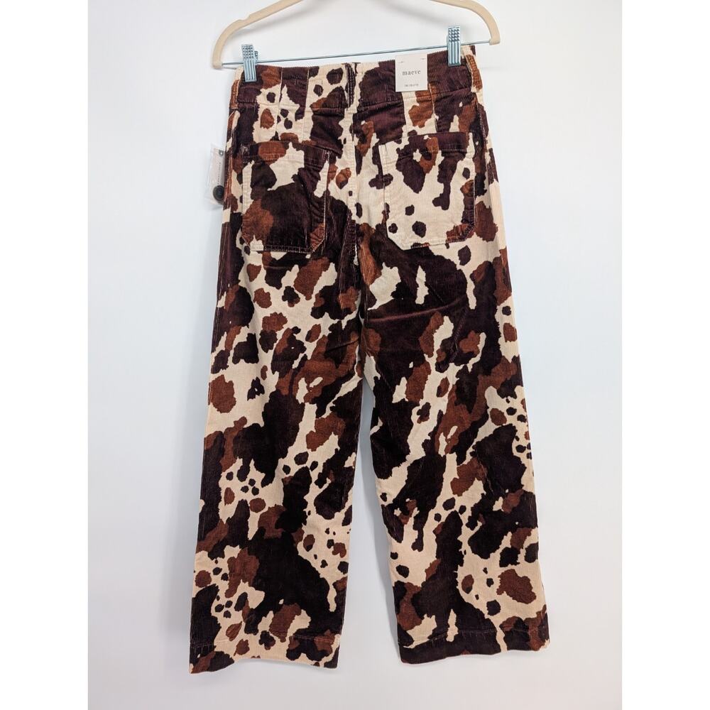 NWT Maeve The Colette Cropped Corduroy Wide Leg Pants Size 28 Cow #8F512 - Picture 5 of 11